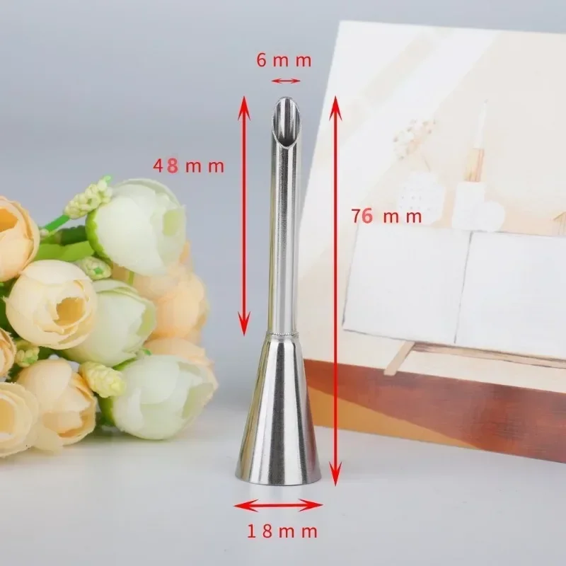 Stainless Steel Puff Cream Nozzles 1/3Pcs Cake Icing Piping Tip DIY Donut Pastry Syringe Cupcake Desserts Baking Accessories cake decorating tip set,cake icing nozzles,baking nozzle set,cake decorating nozzle set