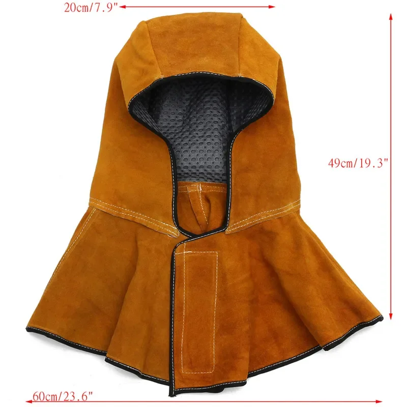 

Cowhide Welding Cap, Head Wearing Shawl, Protective Mask, Leather Welding Hood, Helmet Mask for Welder Electric Welding