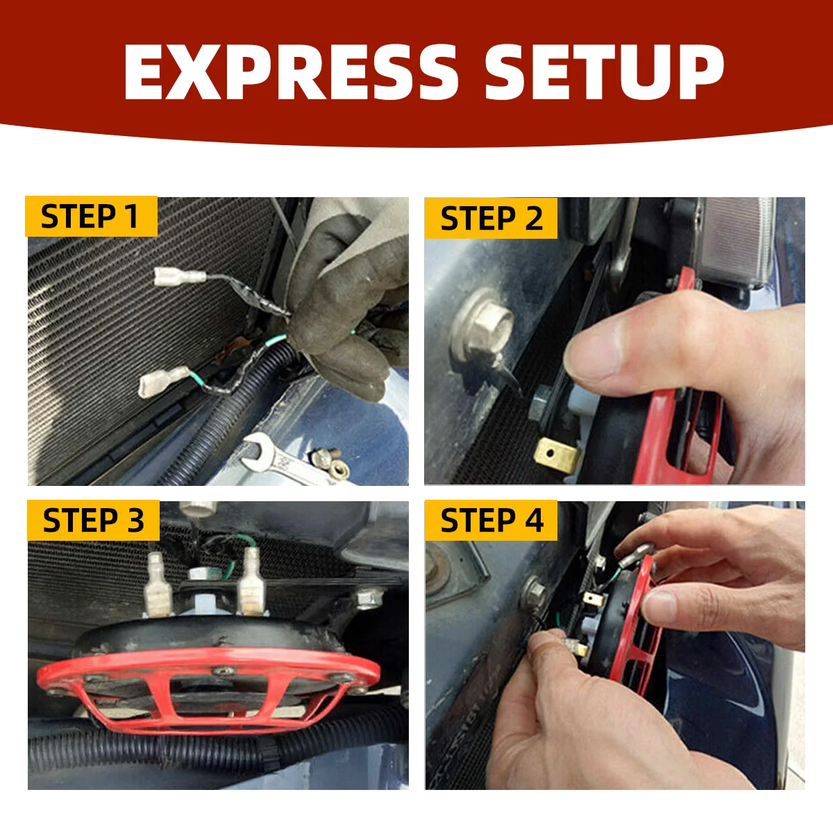 2pcs 12V 120Db Horn Super Loud Compact Electric Blast Tone Air Horn Kit For Motorcycle Car Truck loud car horn