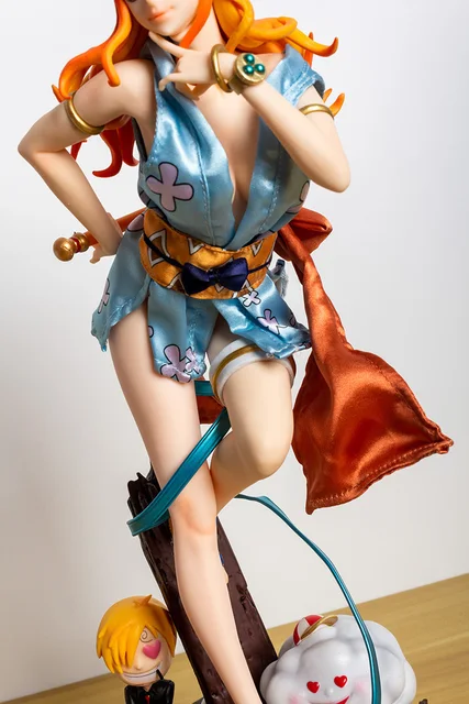  AIWQR Anime Figure ONE Piece Nami Gold/Black Kabuki Beauty  Kimono Model Statue Boxed Figure Ornaments Action Figure Desktop  Decorations Statue Characters Toys (Color : Black Nami) : Juguetes y Juegos