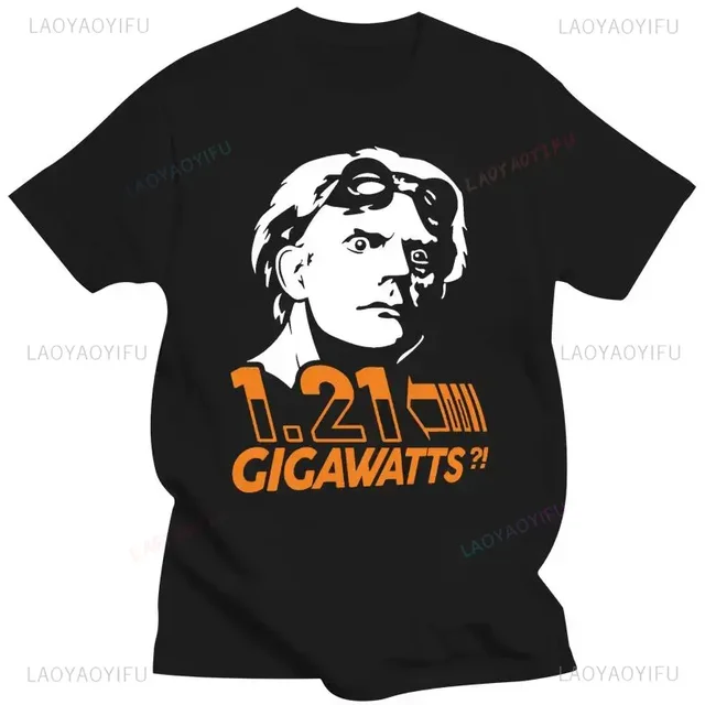 T-shirt Doc Brown Retour vers le futur pour hommes, vêtements pour hommes, T-shirt amusant, Gigaconsolidation, 1.21 1