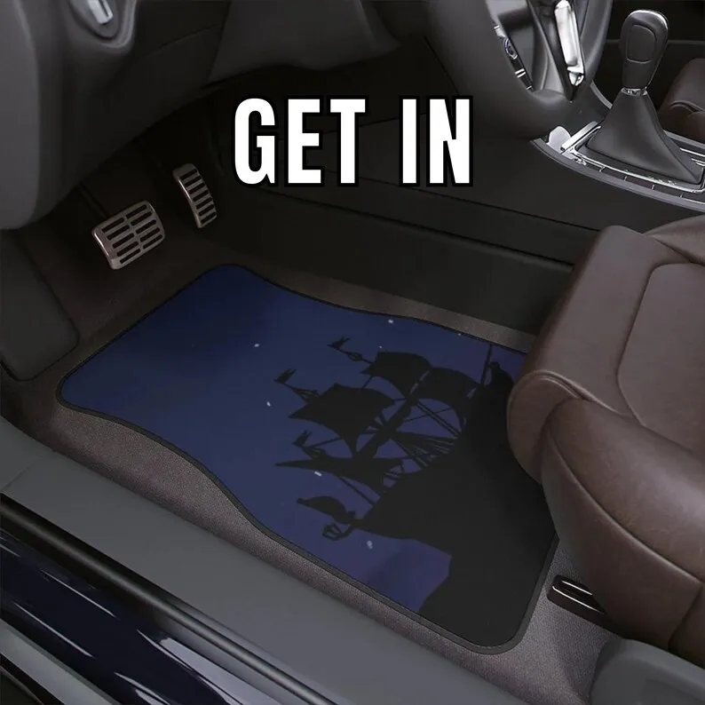 

Night Sky, Ship on Calm Ocean Front Car Floor Mats
