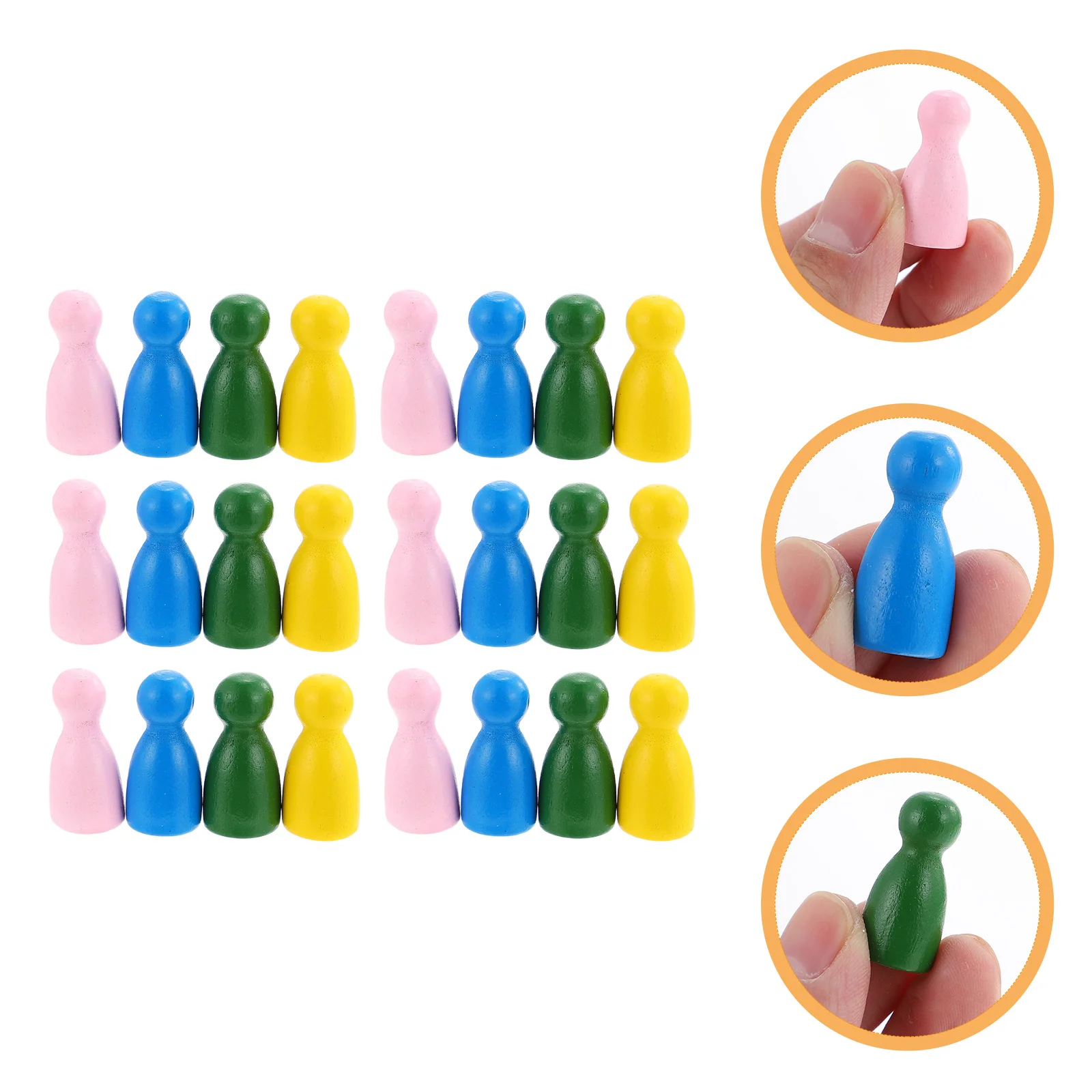 

Chess Pieces Board Game Accessories Wood Pawn For Board Tabletop Game Games Accessories Color Random