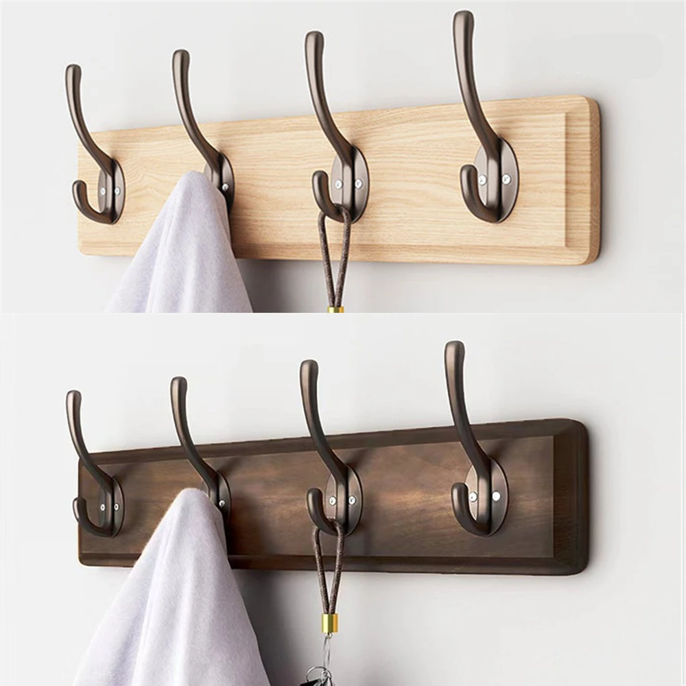 

Wall Hook Bedroom Wood Hooks Towel Hook For Kitchen Stainless Steel Coat Rack Clothes Hanger Door Back Hook Bathroom Accessories