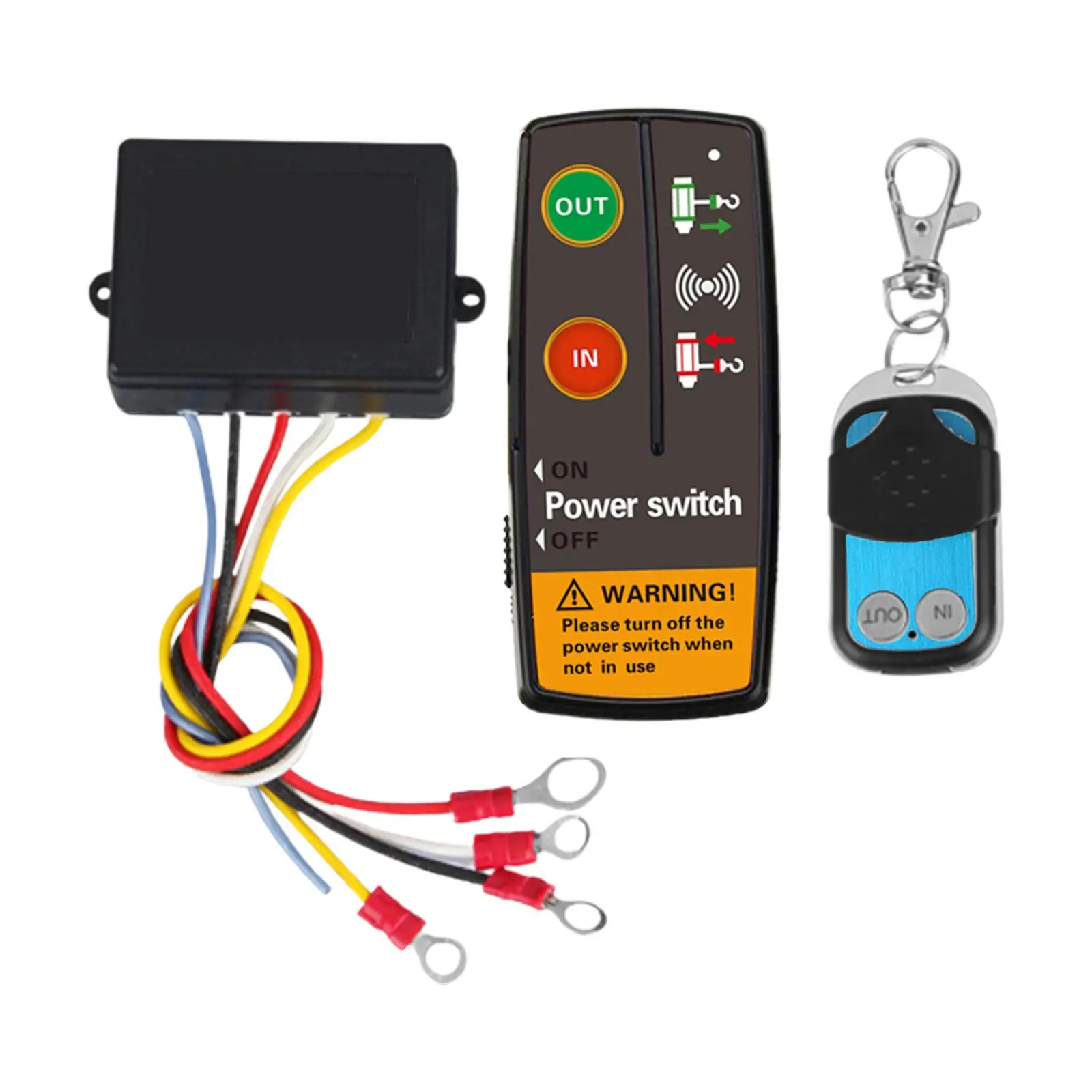 Wireless Remote Control Winch Switch Set for Trailer UTV Vehicle