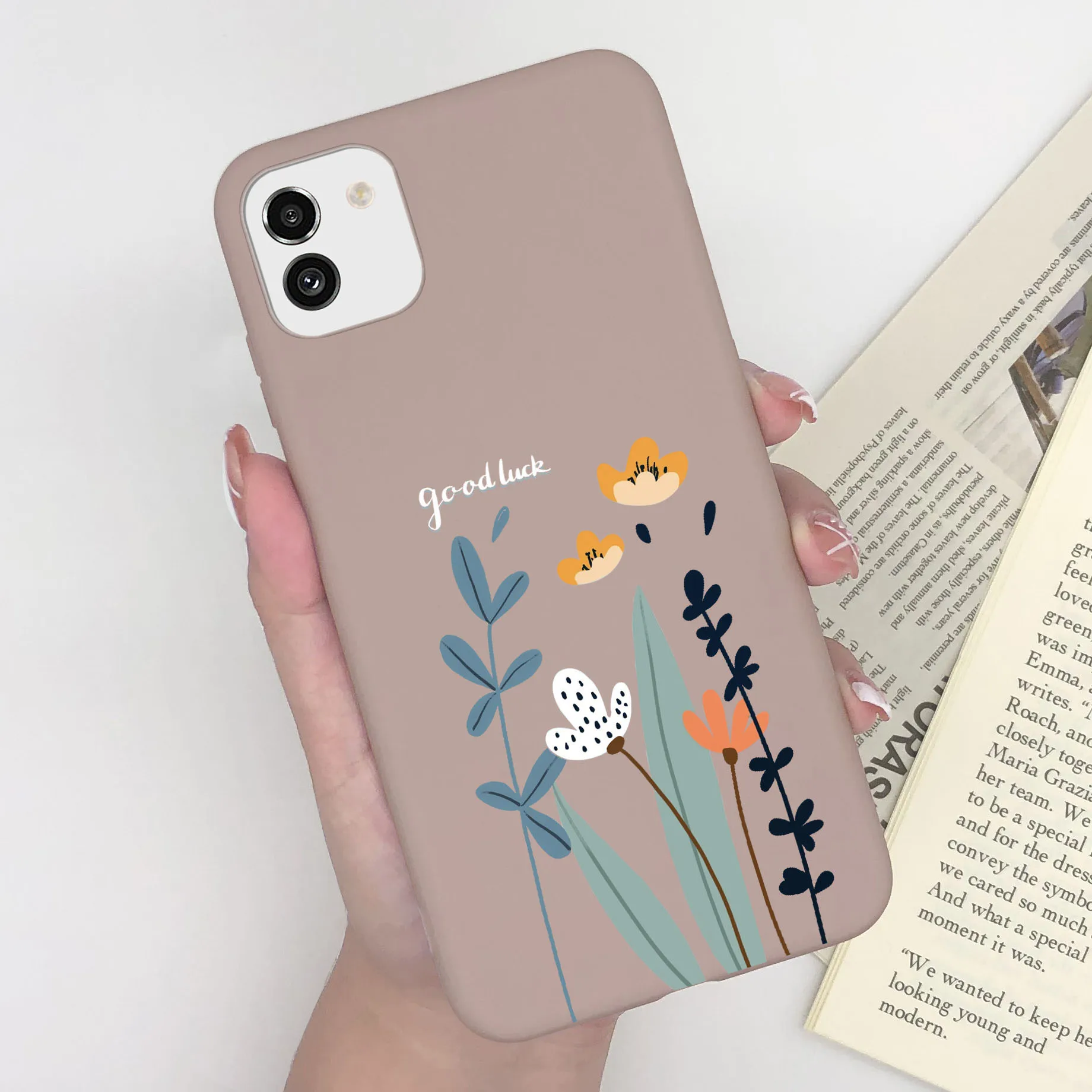 Cute Painted Soft Silicone Bumper Cover for Samsung Galaxy A03 Series