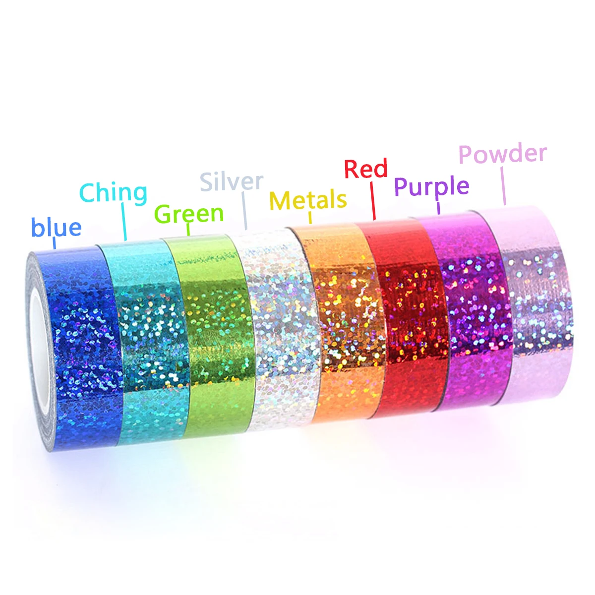 Shiny Decorative Washi Tape for DIY Scrapbooking and Stationery Projects