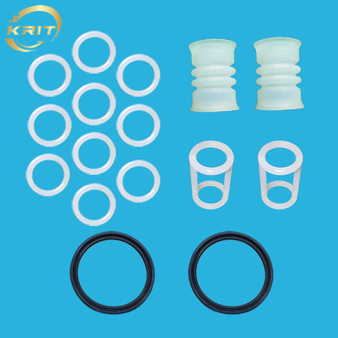 Ice Cream Machine Parts Silicone Sealing Rings Mixed Pack Ice Cream Maker Parts H Shaped O-rings For GS Soft Serve Machines Replacement Total 16 PCS