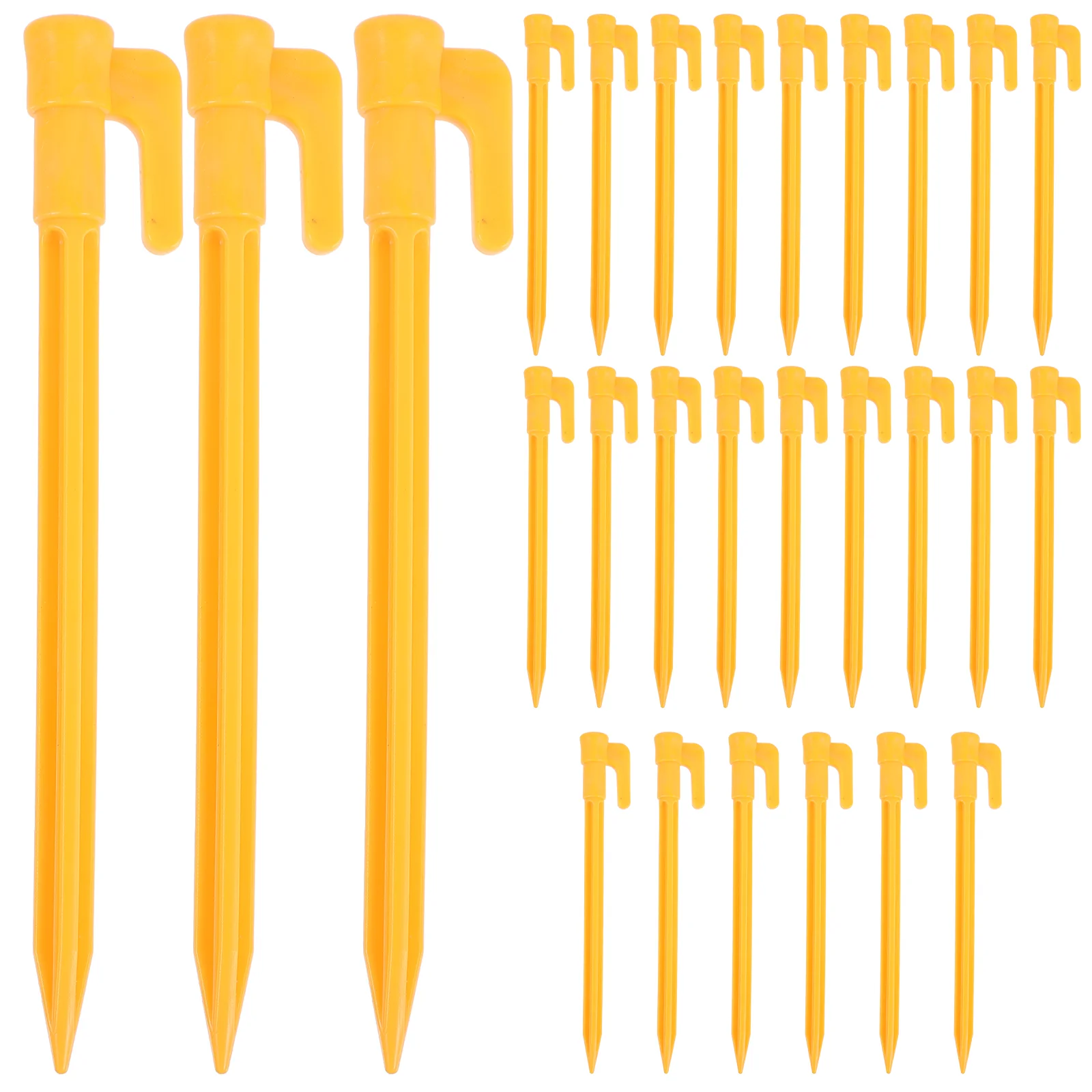 

24 Pcs Plastic Tent Stakes Camping Fixing Hook Lawn Abs Outdoor Peg Pegs Beach Spiral Shape Nail