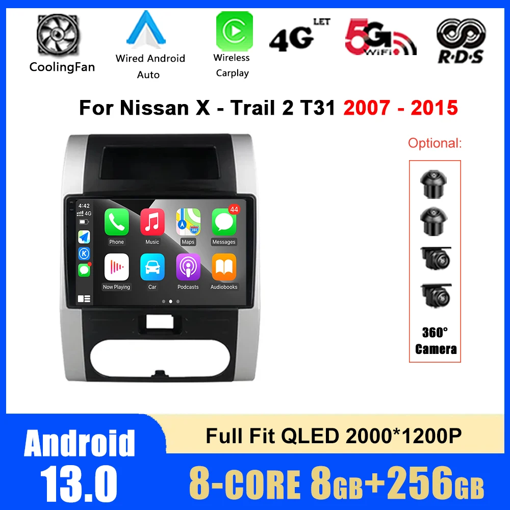 

Автомагнитола на Android 13 для Nissan X - Trail 2 T31 2007-2015, мультимедийный плеер с GPS-навигацией, аудио, DSP, стерео, Carplay, Wi-Fi