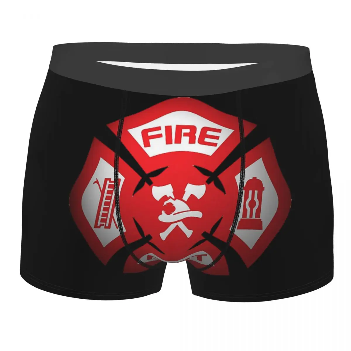 Fire Department Badge firefighter Men's Boxer Briefs special Highly Breathable Underpants Top Quality 3D Print Shorts Gift Idea takara tomy tomica special vehicle 128 naha fire department hyper mist blower car model truck miniature toy for boy