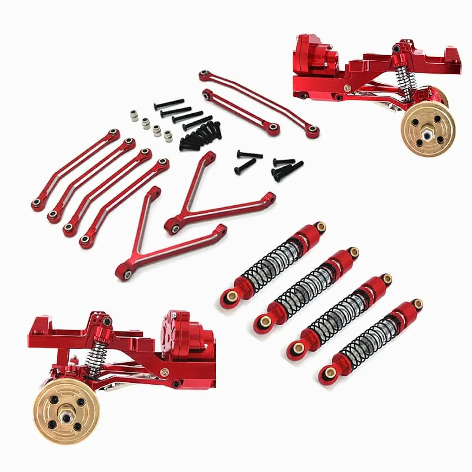 Amortisseurs en aluminium pour FCX24 1/24 RC Crawler, kit de mise à niveau performant montés sur le châssis