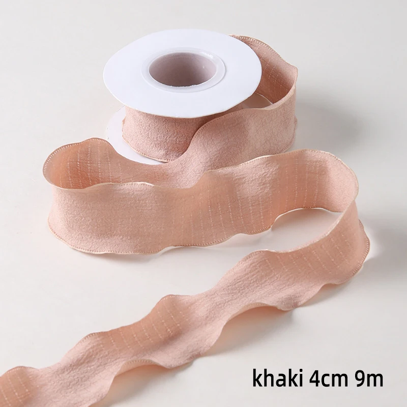 Candy Color Wavy Edge Yarn Ribbon for Gift Wrapping & DIY Crafts - 10 Yards