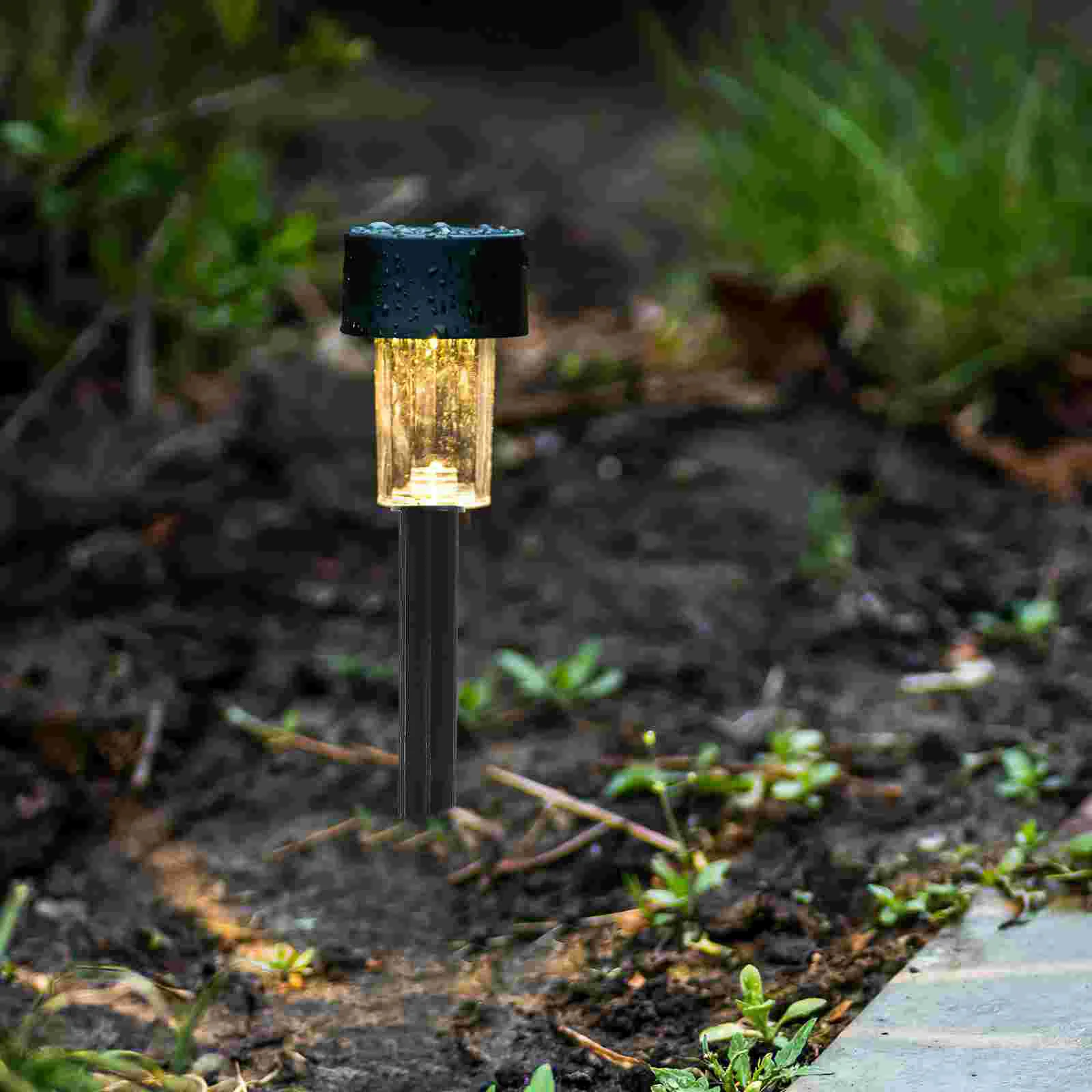 Ground Cone Stake Spike Garden Solar Lamp Stakes for Outdoor Lights Plastic Lawn Replacement House solar garden lamp