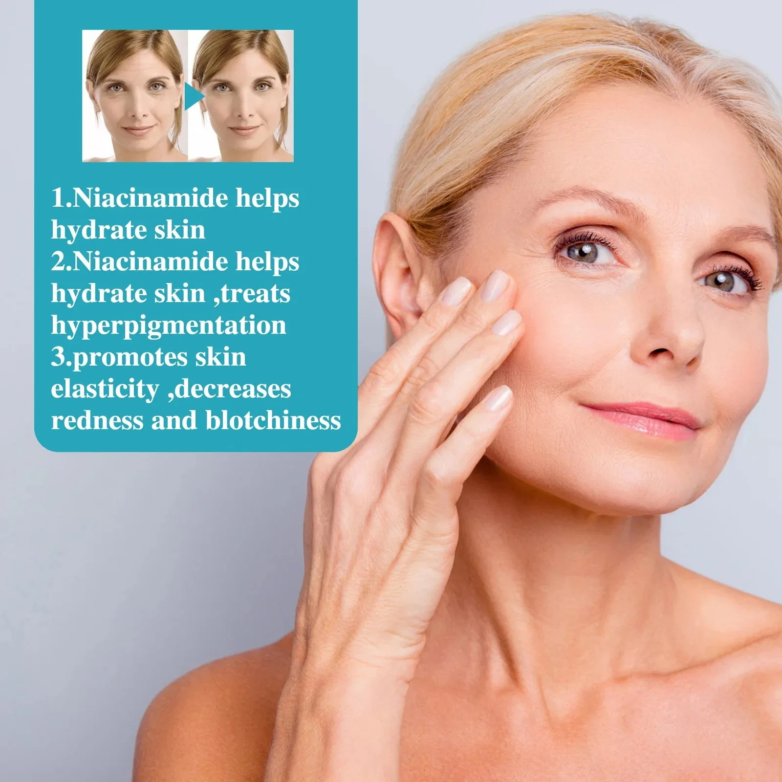 Nicotinamide Anti Wrinkle Serum Collagen Lifting Firming Fine Lines Repair Face Essence Smooth Facial Skin Care Anti-Aging Serum 4