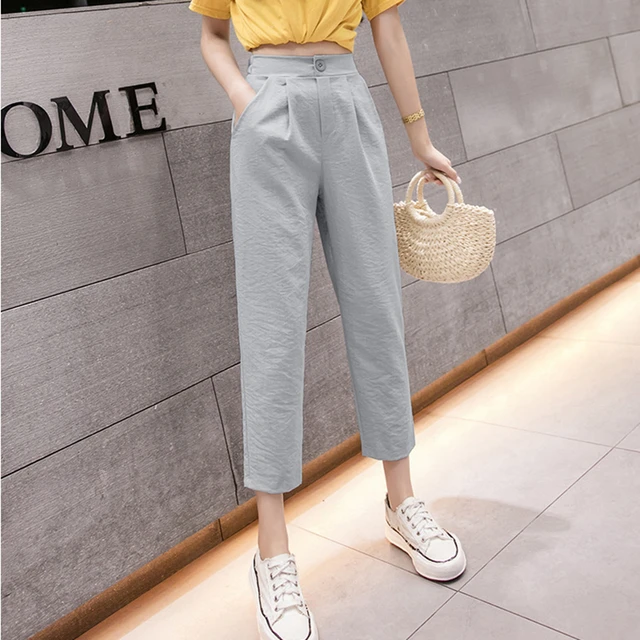 Rimocy 2022 Spring Summer Solid Harem Pants Women Casual Loose