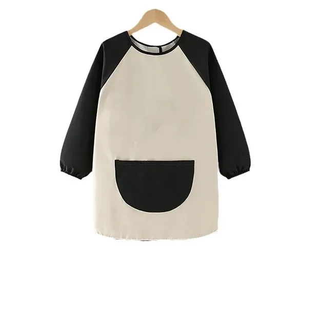 Waterproof Long Sleeve Children's Apron Reusable Eating Cover up for Kindergarten Painting Calligraphy Artistic Drawing