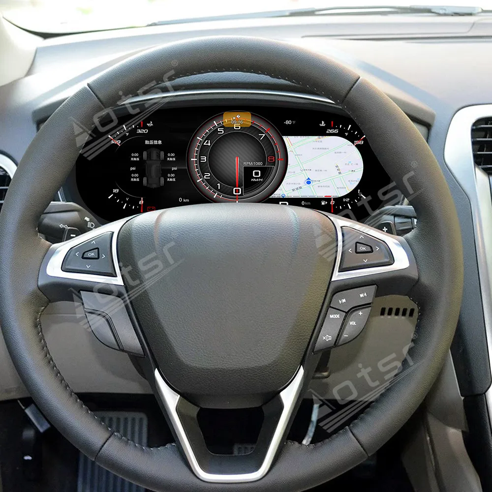 Panel de Instrumentos Digital LCD, Cabina Virtual para Ford Mondeo Fusion MK5 2013-2021, Velocímetro, Tablero Inteligente con Navegación 2
