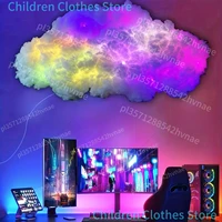 Lampe nuage intelligente compacte Thundercloud, lampe de nuit musicale à base de rythme, adaptée à un usage intérieur, une chambre à coucher ou aux jeux 5