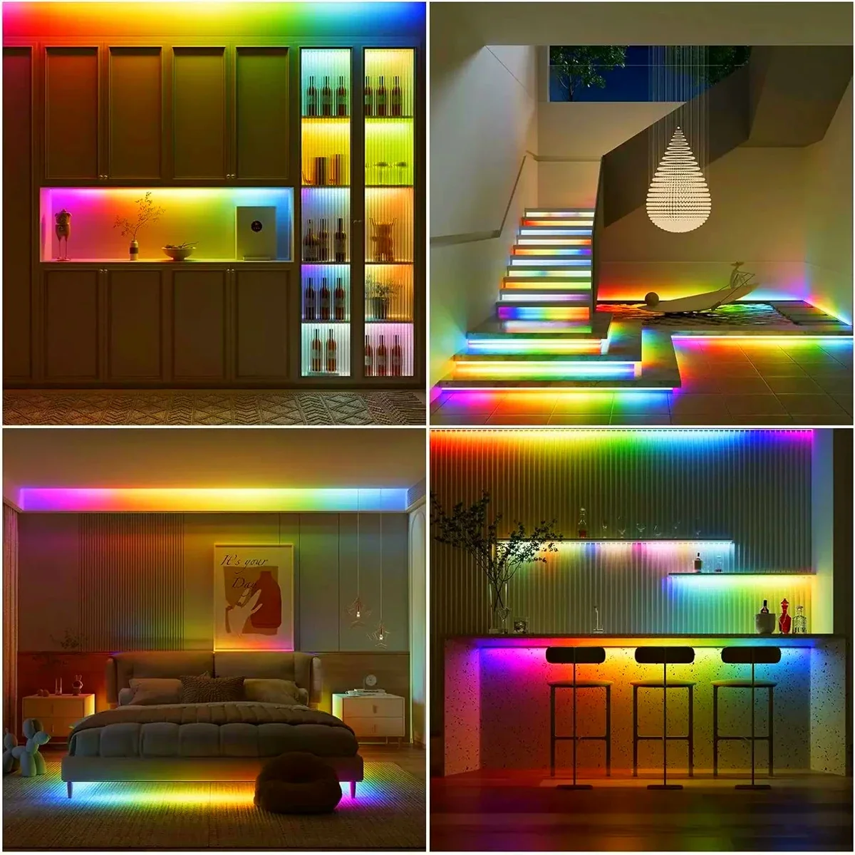 Tira LED RGB COB Inteligente WiFi Tuya - 12V Control Remoto