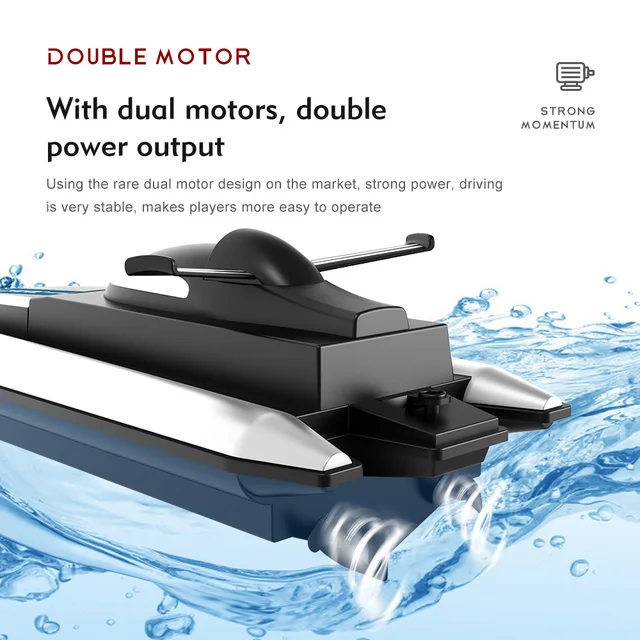 RC High Speed Racing Boat Waterproof Rechargeable Model Electric Radio Remote Control Speedboat Radio Controlled Boats 5