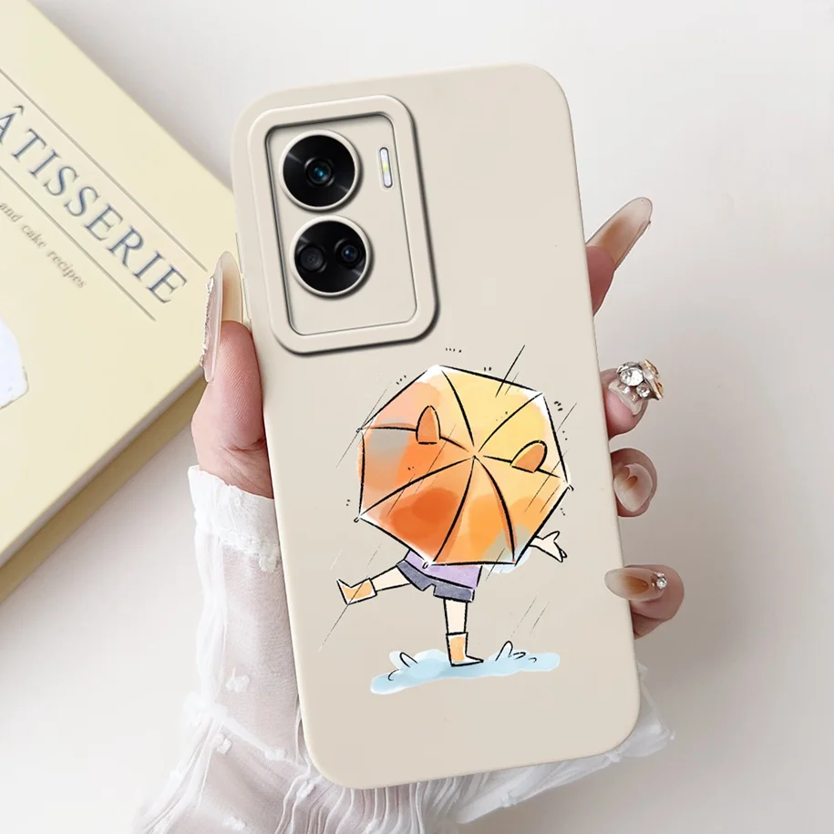 Shockproof Soft Liquid Silicone Phone Case with Popular Flower Design