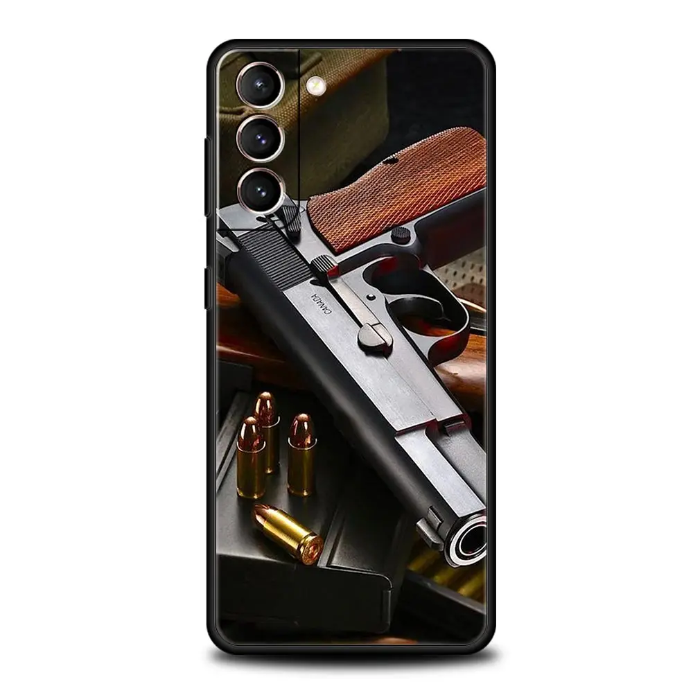 AK47 Handgun Design Soft Black Phone Case