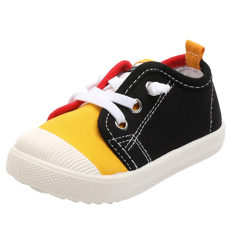 Boys Canvas Shoes Sneakers Girls Tennis Shoes Lace-up Children