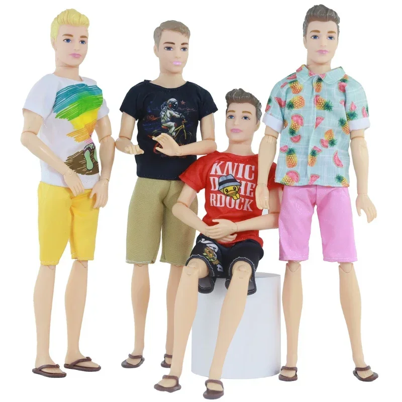 Handmade Ken Doll Clothes T-shirt + Shorts For Barbie Dress Accessories  Fashion Daily Clothing Gils Toys Birthday Gift - Dolls Accessories -  AliExpress