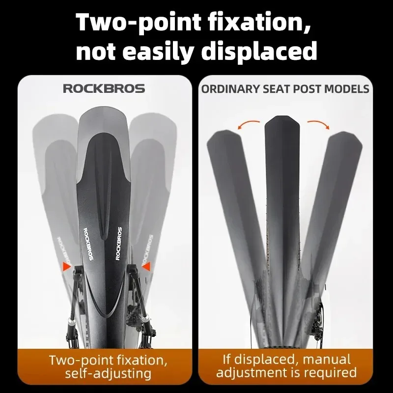 ROCKBROS Mountain Bike Mudguard Bicycle Fenders Quick Release 26-29Inch Front Rear Tire Wheel MTB Bike Mud Guards Fender bicycle fender