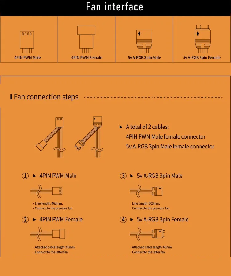3pin argb espelho cíclico efeito de luz