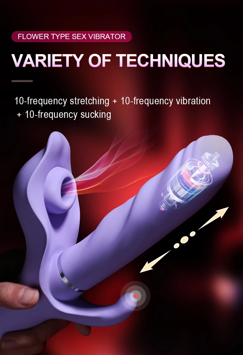Telescopic Vibrator For Women Clitoris And Anal Stimulation_voghion.com