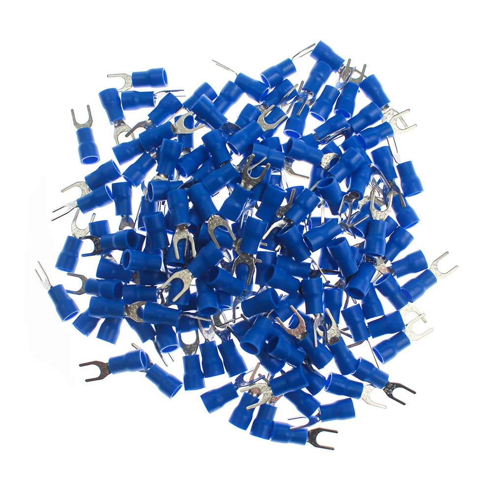 y tipo Fêmea Garfo Splice Terminal Plug Friso Fio Cabo Conector Sertir Adaptador de Fio Elétrico 1.52.5 Mm2 1000 Peças Sv24