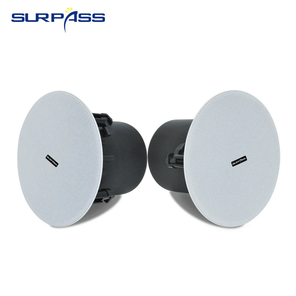 5.25inch 20W Frameless Ceiling Speaker Coaxial Flush Mount In Ceiling Speakers Stereo Sound Background Music System for Bedroom