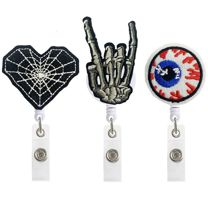 

Cartoon The Palm And Eye Style 360° Rotate Retractable Badge Reel Card Holder Office & Hospital Supplies Boy & Girl Name Card