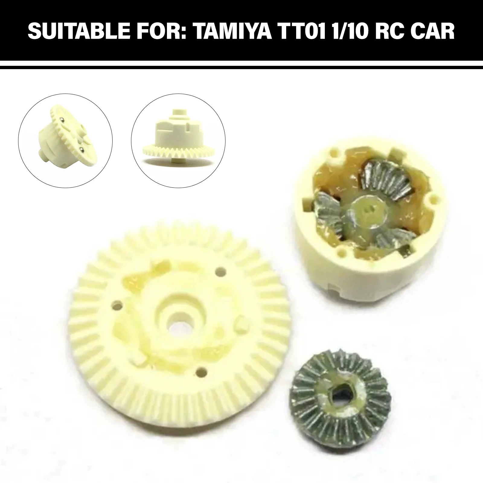 Jeu d'engrenages différentiels RC pour Tamiya TT01 TT01E 1/10