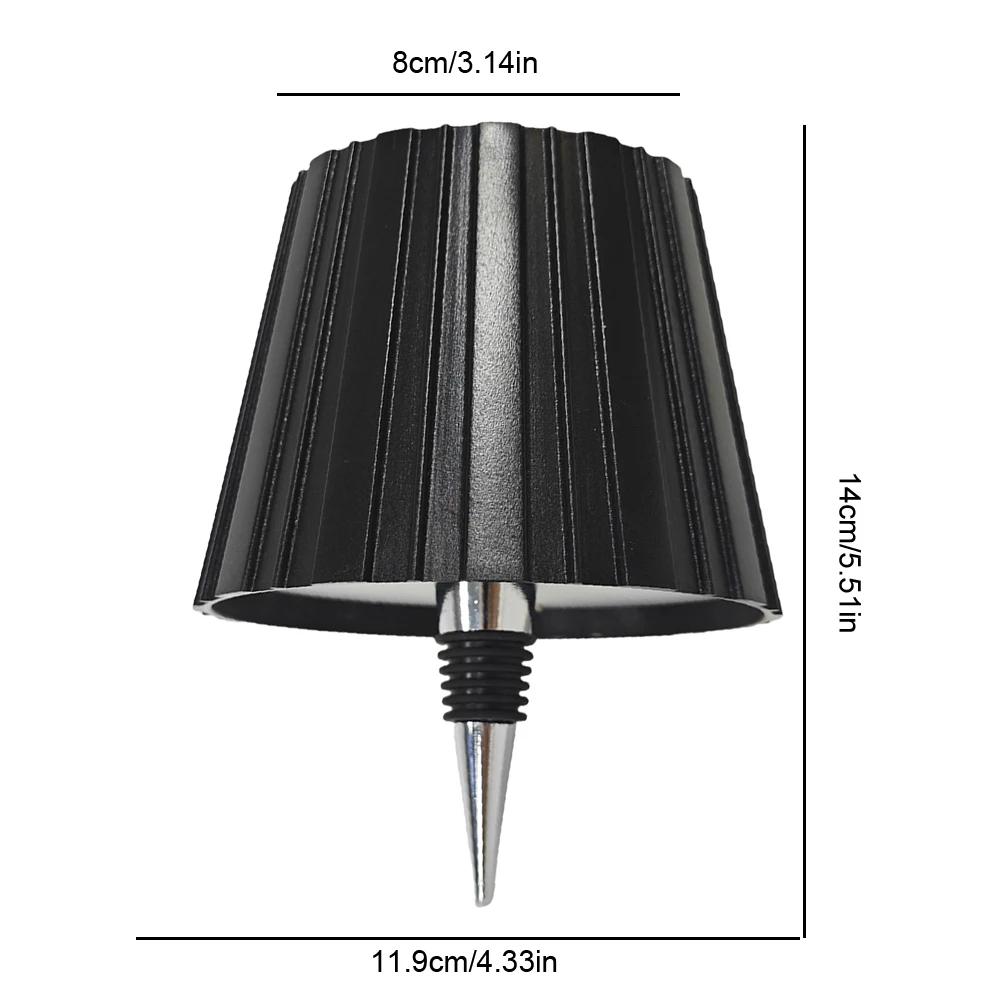 Wine Bottle LED Wireless Table Lamp 3 Colors Metal Dimmable USB Rechargeable Dining Table Lights Beverage Lamp Top touch 6