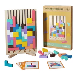3D Wooden Puzzle Game Set for Baby Logic Development and Parent - Child Interaction (Versatile blocks)