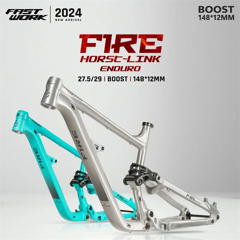 

2024 Bicycle Frame Full Suspension Boost Frame Trail Enduro 148*12MM 29ER 27.5ER Aluminium Alloy MTB frame AM All Mountain