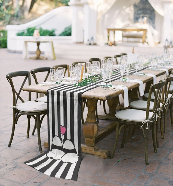Black And White Striped Wedding Decor