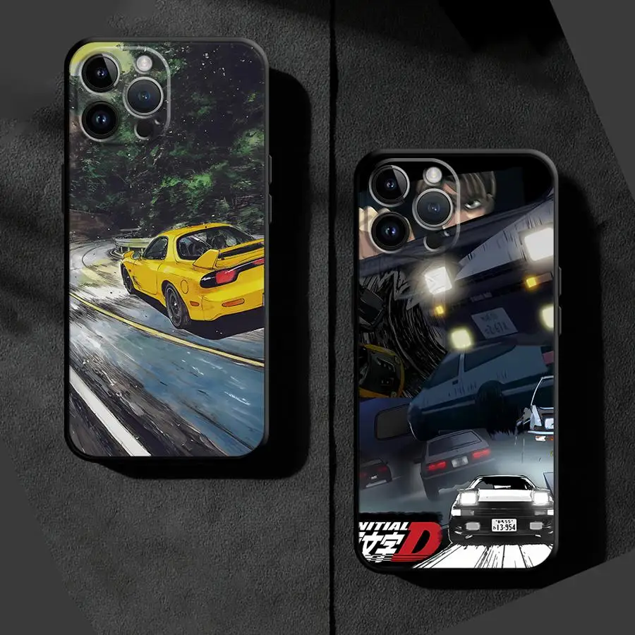 Anime Initial D Matte Black Soft Phone Case