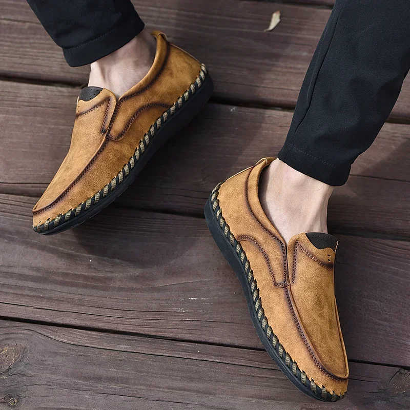 Men Leather Casual Shoes Luxury Soft Walking Sneakers Comfortable Fashion Loafers Zapatos De Hombre Driving Shoes Mocasines