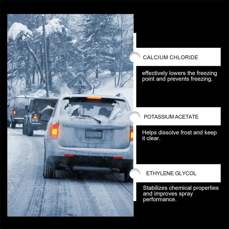 Windshield Defroster Spray Fast-Acting Windshield Deicer Car Defroster Spray 120ml Car Window Cleaner Winter Accessories