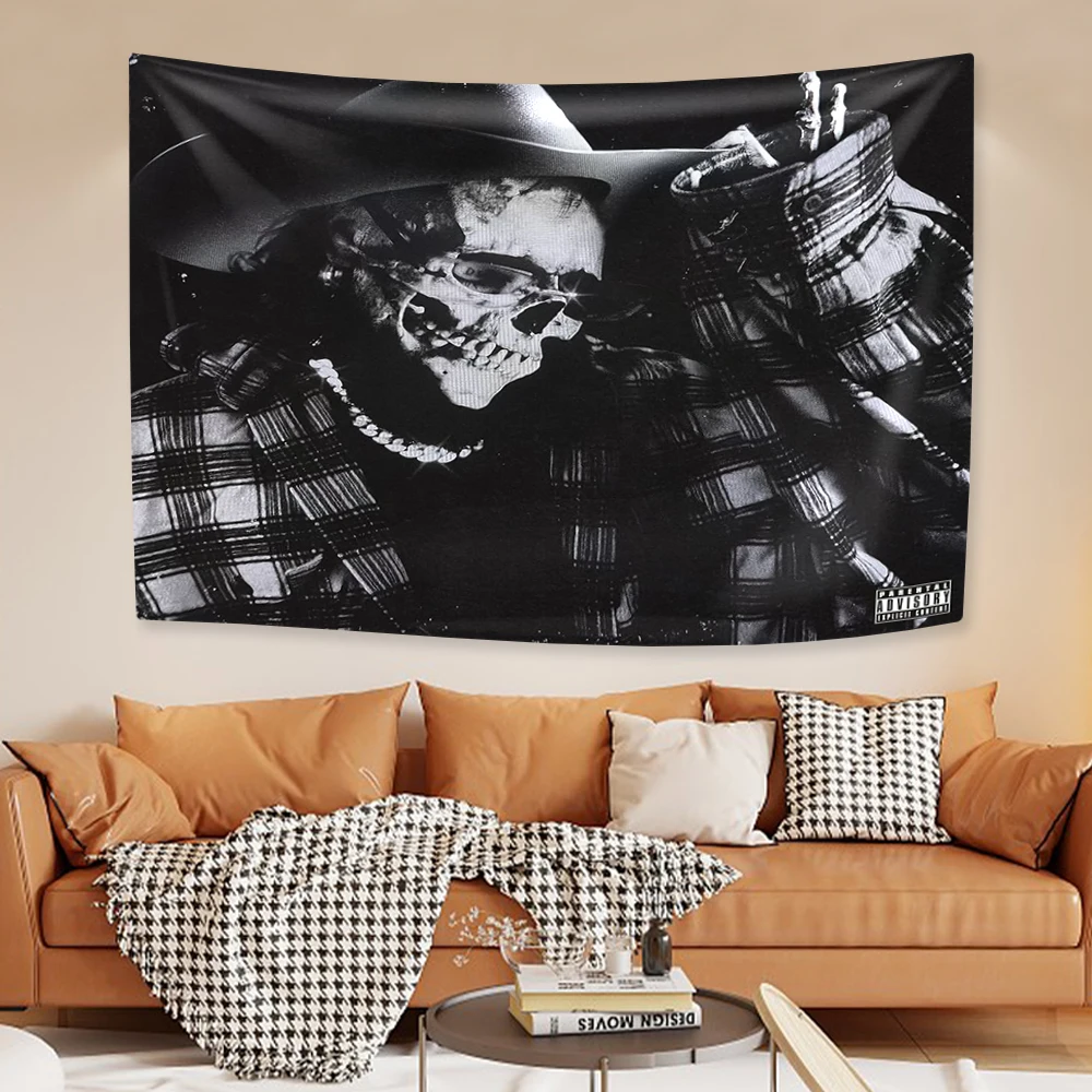 Tapestry Decorations Suicideboys Kill Yourself Tapestry Wall Hanging Rapper Home Decor Aesthetic Dorm Background Teen Room Decoration Concert Banner