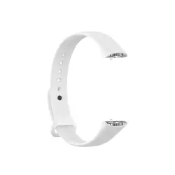 Breathable Soft Silicone Watchband Replacement with Accessory Buckles (White)