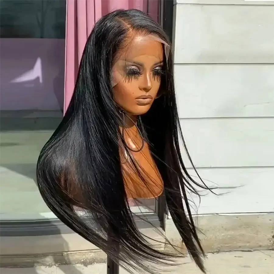 

Hd Transparent 13x6 Lace Bone Straight Pre Plucked Wig 30 36 Inch Brazilian 13x4 Glueless Lace Frontal Human Hair Wigs For Women