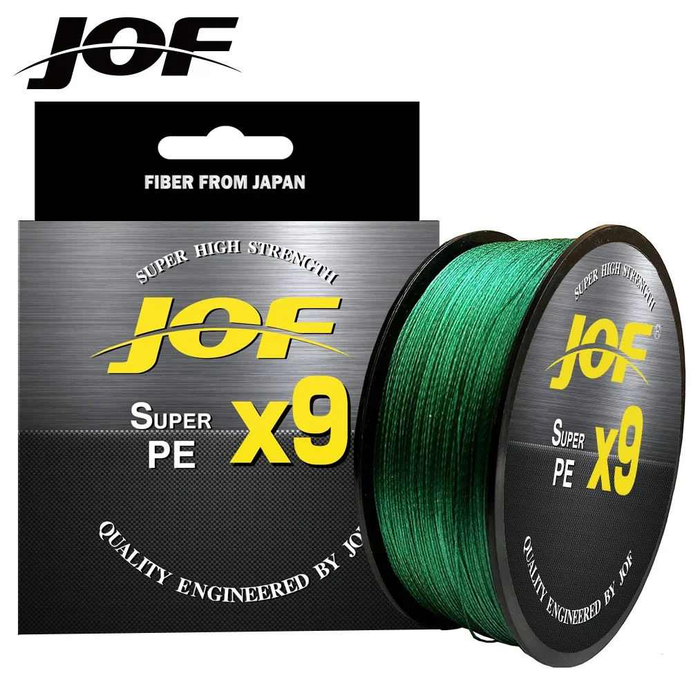 JOF Braided Fishing Line 9 Silk X9 100/300 Meters Pe 20LB 24LB 35LB 40LB  50LB 65LB 80LB Fishing Line