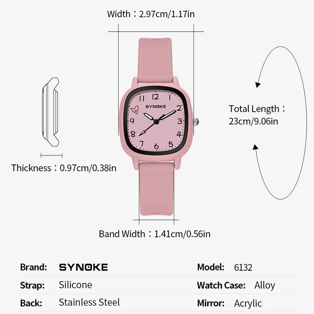 SYNOKE Kids Watch 29mm Small Size 3ATM Water Resistance Gift for Girls And Boys