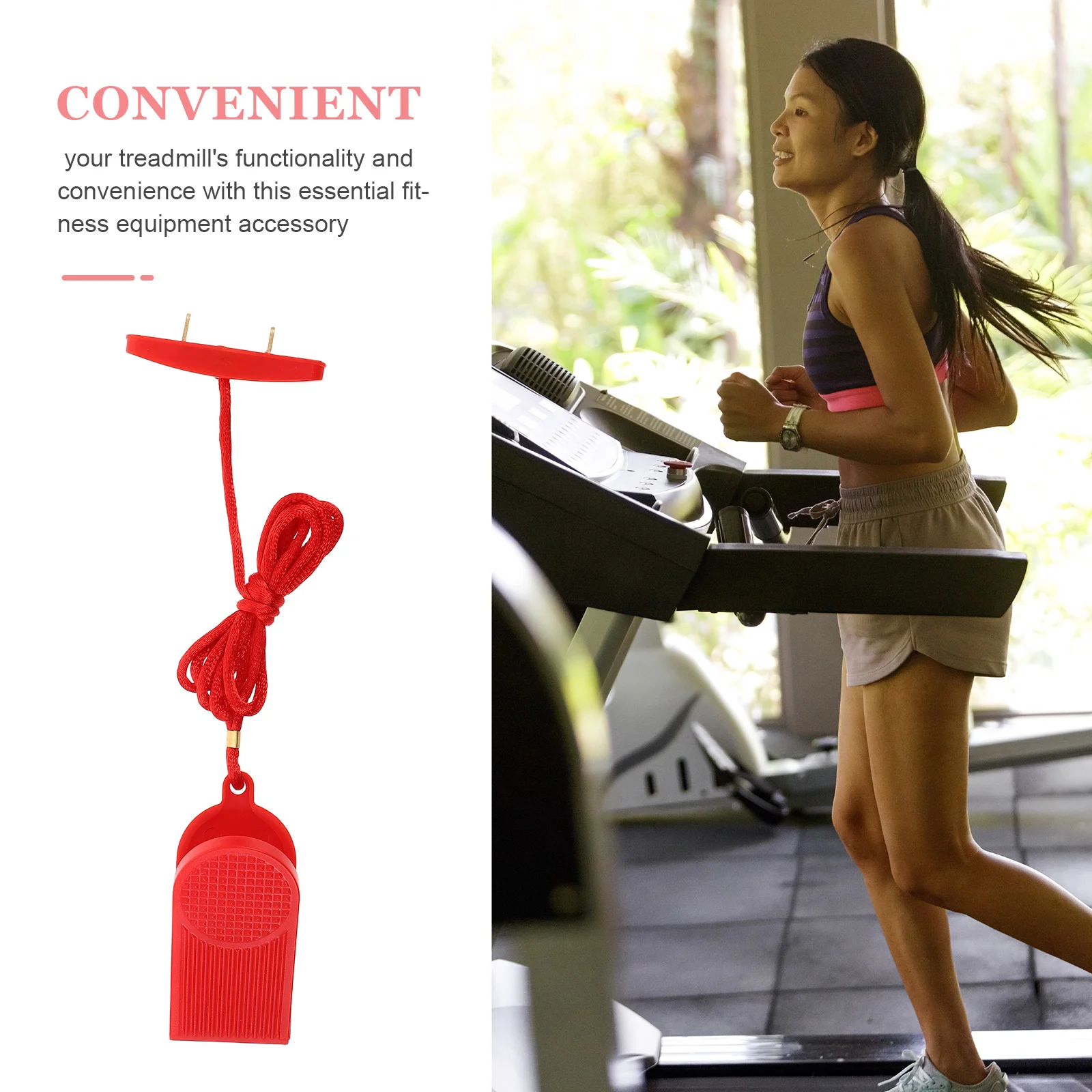 Treadmill Emergency Stop Switch Replacement Safety Key Fitness Equipment Machine Dual Insert Security Plastic Start for 5