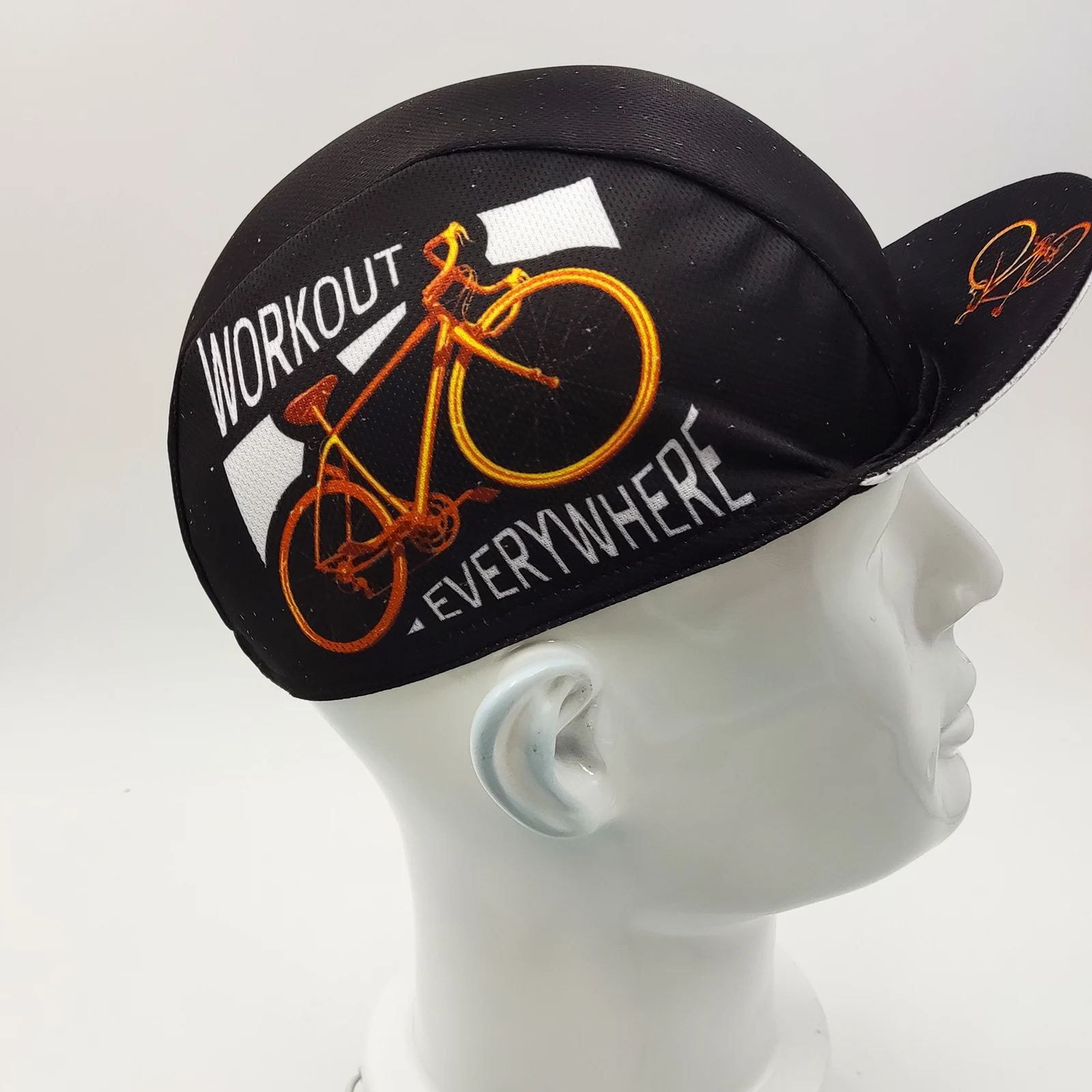 2 Styles Black Orange New CLassical Cycling Caps Breathable Unisex Gorra Ciclismo 6
